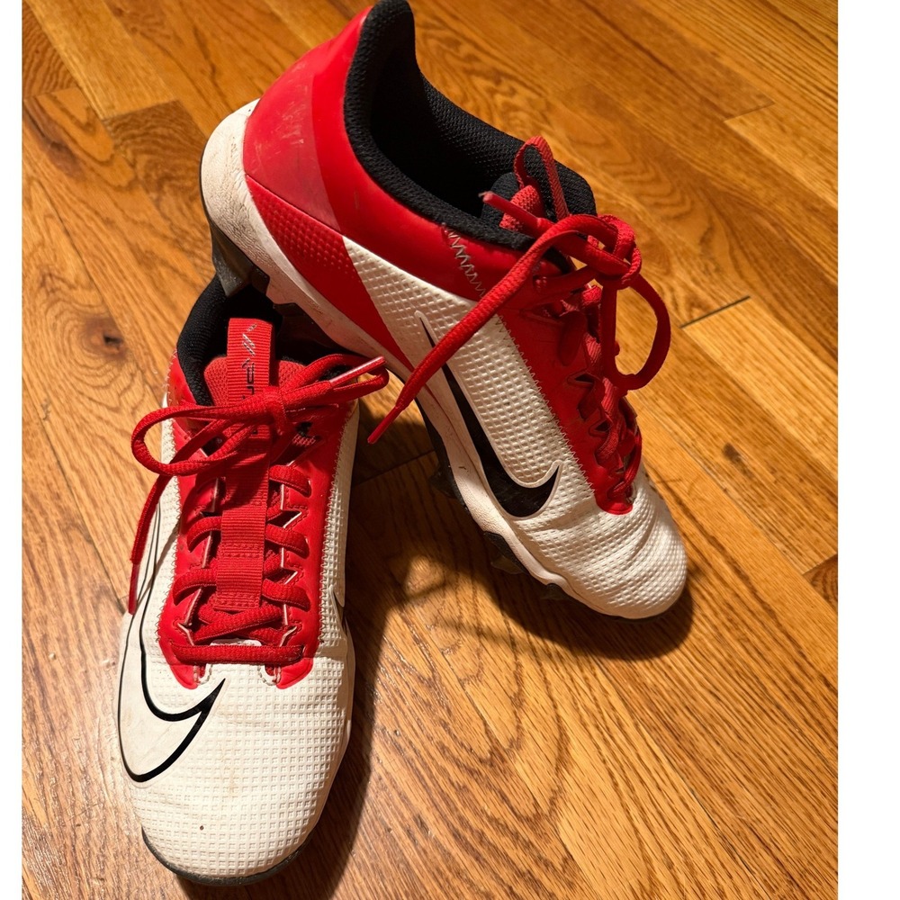 Nike Vapor Ultrafly 4 Keystone Cleats Red White Kids Baseball Shoes